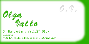 olga vallo business card